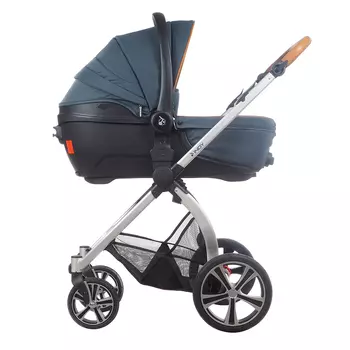 Коляска GESSLEIN INDY Bubble SMOKE PETROL (+ Защитный чехол СМЕШАРИКИ в подарок!)