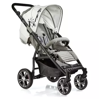 Коляска GESSLEIN S4 Air+ NEW YORK Серый Меланж/Св.Серый (+ Защитный чехол СМЕШАРИКИ в подарок!)
