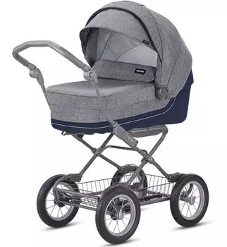 Коляска Inglesina Sofia System Duo 2 в 1 на шасси Ergo Bike, Antigua Blue (+ Защитный чехол СМЕШАРИКИ в подарок!)