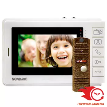 Комплект из 4.3" монитора и вызывной панели Novicam SMILE 4 KIT (+ Автомобильные коврики в подарок!)