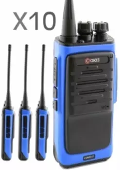 Комплект раций СОЮЗ-2х10 синий (Официальный дилер в России)