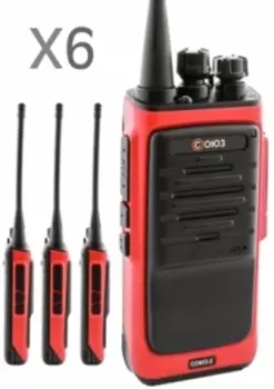 Комплект раций СОЮЗ-2х6 красный (Официальный дилер в России)