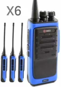 Комплект раций СОЮЗ-2х6 синий (Официальный дилер в России)