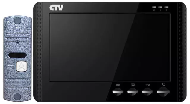 Комплект видеодомофона CTV-DP1704MD (черный) (+ Автомобильные коврики для впитывания влаги в подарок!)