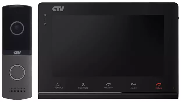 Комплект видеодомофона CTV-DP2700IP NG (черный) (+ Автомобильные коврики для впитывания влаги в подарок!)