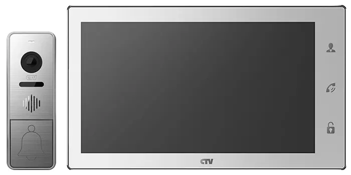 Комплект видеодомофона CTV-DP4102 AHD (белый) (+ Салфетки из микрофибры в подарок)