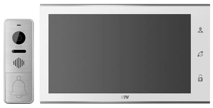 Комплект видеодомофона CTV-DP4105AHD (белый) (+ Салфетки из микрофибры в подарок)