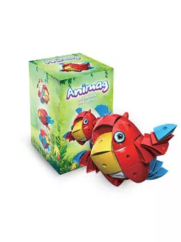 Конструктор детский магнитный Animag Попугай