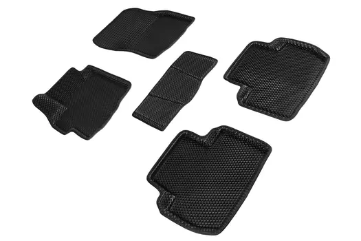 Коврики EVA 3D ромб для Mitsubishi Outlander II(XL) 2006-2012 (черные, 95200)