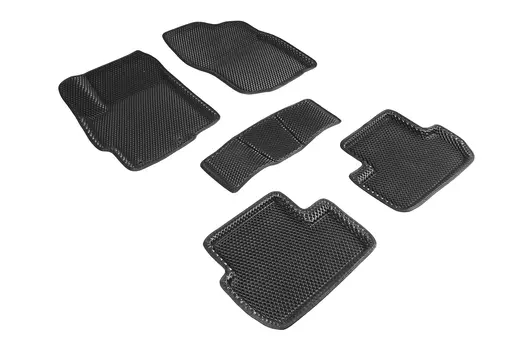 Коврики EVA 3D ромб Seintex для Mitsubishi Lancer X 2007-2017 (черные, 95324)