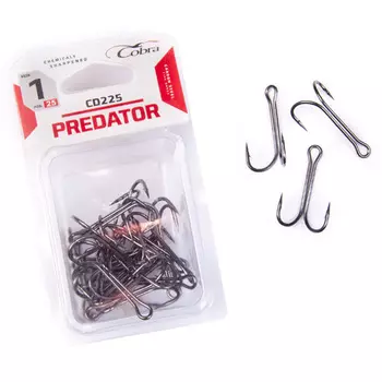 Крючки-двойники Cobra сер. CD225 разм.008 25шт.