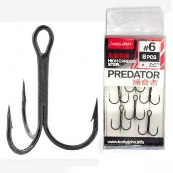 Крючки-тройники Lucky John сер. LJH236 разм.014 10 шт.