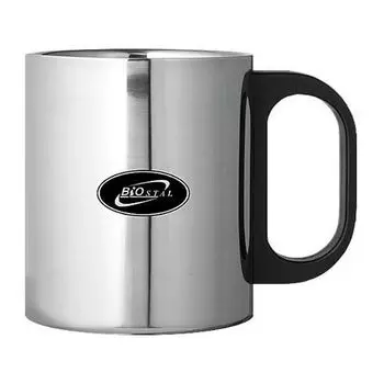 Кружка Biostal (0,3 литра) с пластиковой ручкой (+ Антисептик-спрей для рук в подарок!)