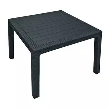 Квадратный стол Keter Melody Quartet, графит 95х95 (+ Антисептик-спрей для рук в подарок!)