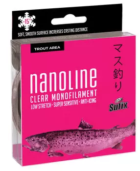 Леска SUFIX Nanoline Trout 100м прозрачная 0,10мм 0.91кг