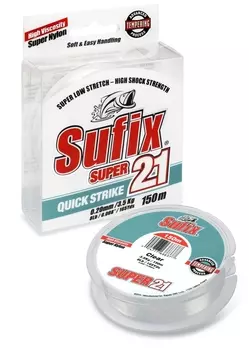 Леска SUFIX Super 21 прозрачная 150м 0.35мм 10.7кг