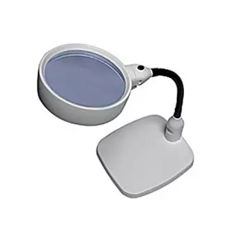 Лупа Kromatech настольная 8x, 138 мм, на гибком штативе с подсветкой (6 LED) 7765