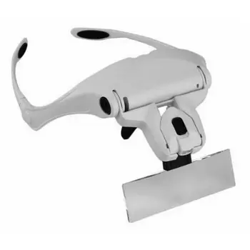 Лупа-очки Kromatech налобная бинокулярная 3,5x, с подсветкой (2 LED) MG9892B1 (+ Антисептик-спрей для рук в подарок!)