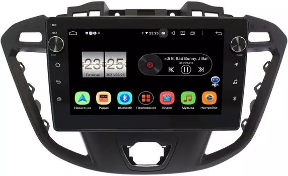 Mагнитола Ford Tourneo Custom 2012-2021, Transit Custom 2013-2021 (для компл. без CD) LeTrun BPX609-9178 на Android 10 (4/64, DSP, IPS, с голосовым ассистентом, с крутилками) (+ Камера заднего вида в подарок!)