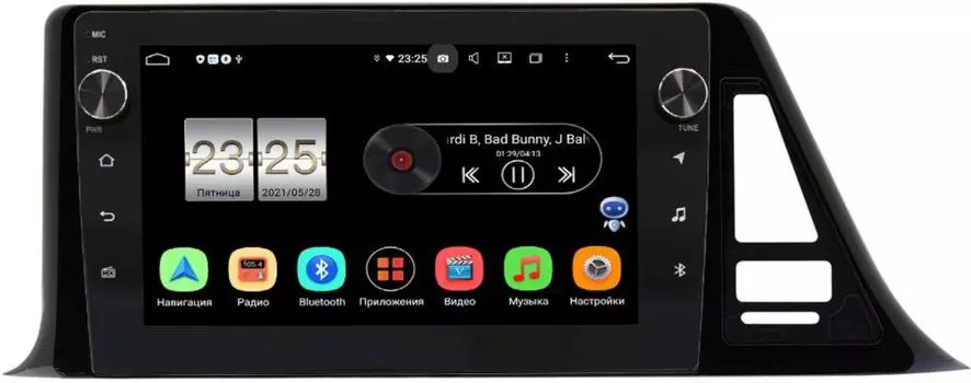 Магнитола Toyota C-HR I 2016-2021 (левый руль) (для комплектации с магнитолой 100x200mm) LeTrun BPX609-9124 на Android 10 (4/64, DSP, IPS, с голосовым ассистентом, с крутилками) (+ Камера заднего вида в подарок!)