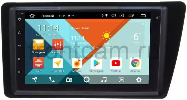 Магнитола в штатное место 2 din Honda Civic 7 (VII) 2000-2005 (левый руль) Wide Media MT7001PK-2/16-RP-HNCV03L-101 на Android 9.1 (DSP 3G-SIM) (+ Камера заднего вида в подарок!)