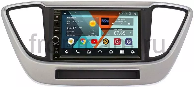 Магнитола в штатное место 2 din Hyundai Solaris II 2017-2018 Wide Media WM-VS7A706-OC-2/32-RP-HDLSLc-33 Android 8.0 (+ Камера заднего вида в подарок!)