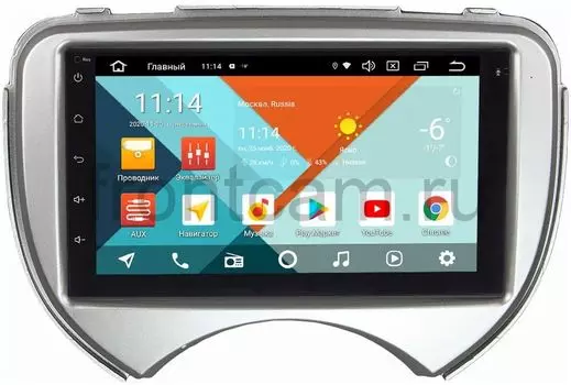 Магнитола в штатное место 2 din Nissan March IV (K13) 2010-2013 Wide Media MT7001PK-2/16-RP-NSMC-153 на Android 9.1 (DSP 3G-SIM) (+ Камера заднего вида в подарок!)