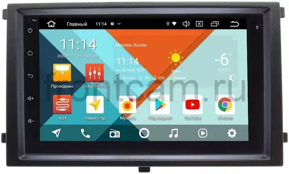 Магнитола в штатное место 2 din Ssang Yong Rexton II 2007-2012 Wide Media MT7001PK-2/16-RP-SYRX-171 на Android 9.1 (DSP 3G-SIM) (+ Камера заднего вида в подарок!)