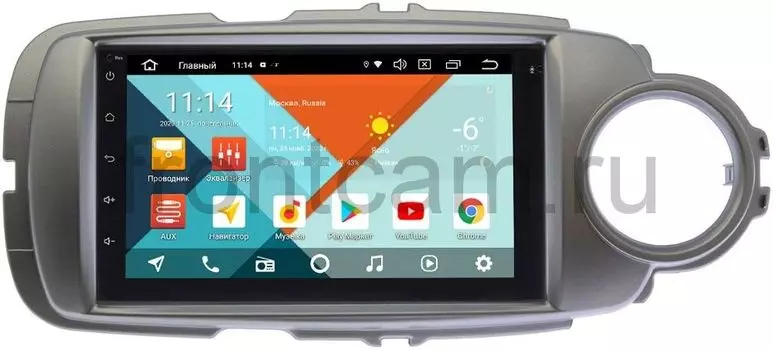 Магнитола в штатное место 2 din Toyota Vitz III (XP130) 2010-2014 Wide Media MT7001PK-2/16-RP-TYVT13X-181 на Android 9.1 (DSP 3G-SIM) (+ Камера заднего вида в подарок!)