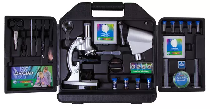 Микроскоп Bresser Junior Biotar 300x-1200x, в кейсе (+ Книга «Невидимый мир» в подарок!)