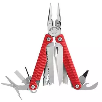 Мультитул Leatherman Charge Plus G10 832778 Красный с нейлоновым чехлом (+ Антисептик-спрей для рук в подарок!)