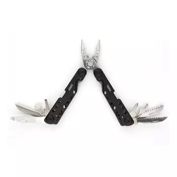 Мультитул Stinger,черно-серебристый, 13 инструментов, нейлоновый чехол