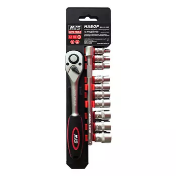 Набор головок торцевых с аксессуарами AVS NG14-12P (1/4"DR/4-13мм/12 предм.)