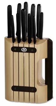 Набор Victorinox кухонный, 11 предметов, в подставке, черный