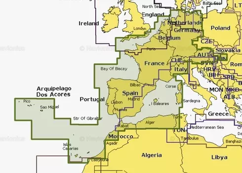 Navionics Plus 46XG Центральная и Западная Европа (16GB)