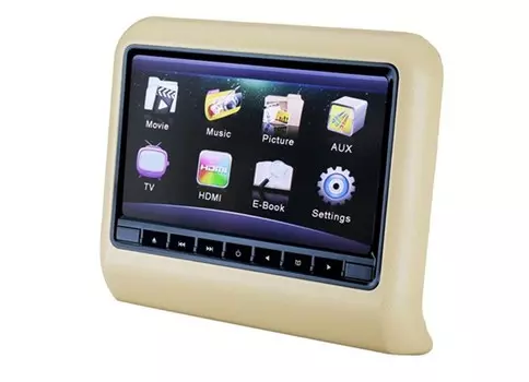 Навесной монитор ERGO ER9L Beige (USB, SD, DVD) (+ Салфетки из микрофибры в подарок)