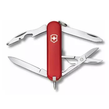 Нож-брелок Victorinox Classic, 58 мм, 10 функций, красный подар. коробка (+ Антисептик-спрей для рук в подарок!)