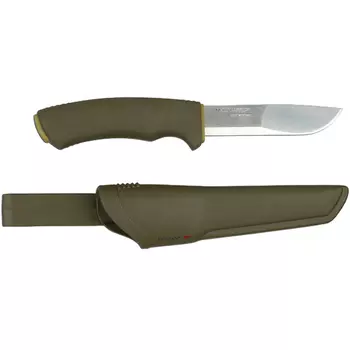 Нож Morakniv BushCraft Forest, нержавеющая сталь, рез. рукоять, 12493 (+ Антисептик-спрей для рук в подарок!)