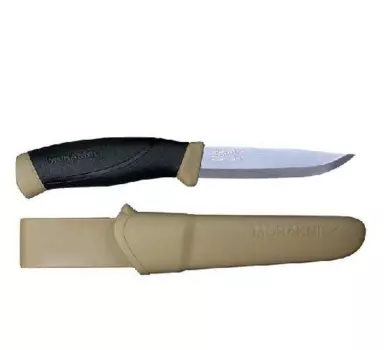Нож Morakniv Companion Desert, нержавеющая сталь, 13166 (+ Антисептик-спрей для рук в подарок!)