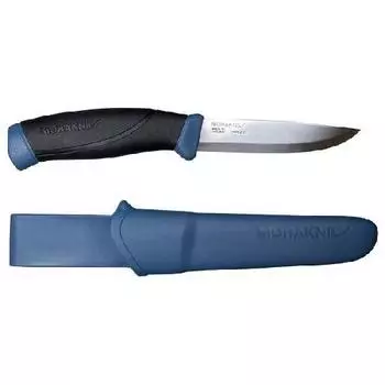 Нож Morakniv Companion Navy Blue, нержавеющая сталь, 13164 (+ Антисептик-спрей для рук в подарок!)
