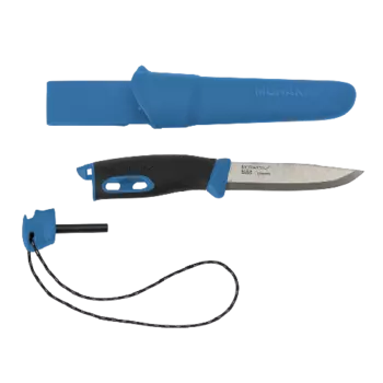 Нож Morakniv Companion Spark (S) Blue, нержавеющая сталь, 13572 (+ Антисептик-спрей для рук в подарок!)