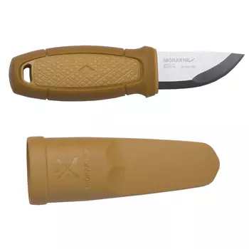 Нож Morakniv Eldris, нержавеющая сталь, цвет желтый, с ножнами, 12650 (+ Антисептик-спрей для рук в подарок!)