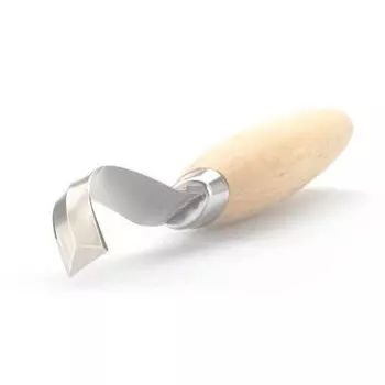 Нож Morakniv Hook Knife 163 Double Edge ложкорез, нержавеющая сталь, рукоять из березы, 13445 (+ Антисептик-спрей для рук в подарок!)