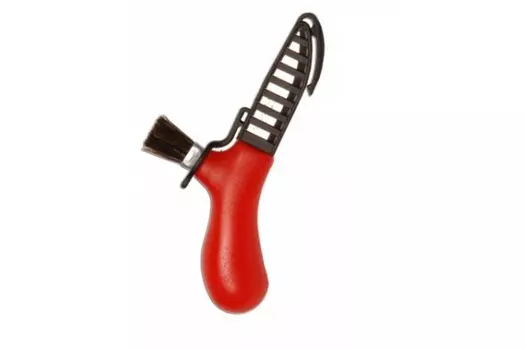 Нож Morakniv Karl-Johan для грибов, нержавеющая сталь, цвет красный, щетка из конского волоса, 12206 (+ Антисептик-спрей для рук в подарок!)