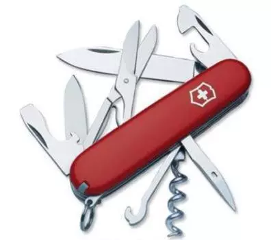 Нож Victorinox Climber, 91 мм, 14 функций, красный (+ Антисептик-спрей для рук в подарок!)
