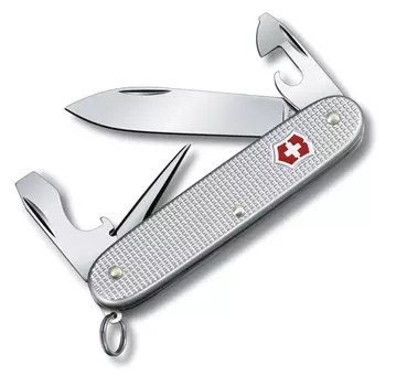 Нож Victorinox Pioneer, 93 мм, 8 функций, серебристый (+ Антисептик-спрей для рук в подарок!)