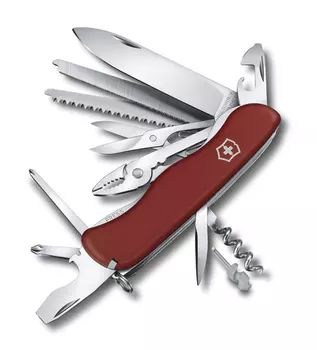 Нож Victorinox WorkChamp 111 мм, 21 функция, красный (+ Антисептик-спрей для рук в подарок!)