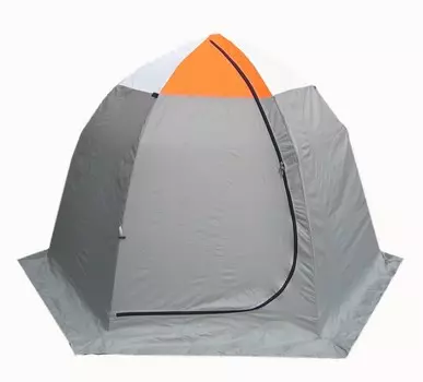 Палатка для зимней рыбалки Митек Омуль-3 (оранжевый/белый-серый) (+ Дарим комплект ввертышей для палаки.)