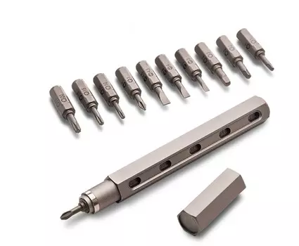 Отвёртка со сменными битами Mininch Tool Pen (17 предм.) Gunmetal (+ Салфетки из микрофибры в подарок)