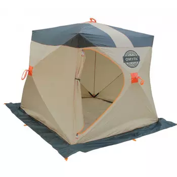 Палатка рыбака Митек Омуль-Куб 2 (хаки/бежевый) (+ Дарим комплект ввертышей для палаки.)